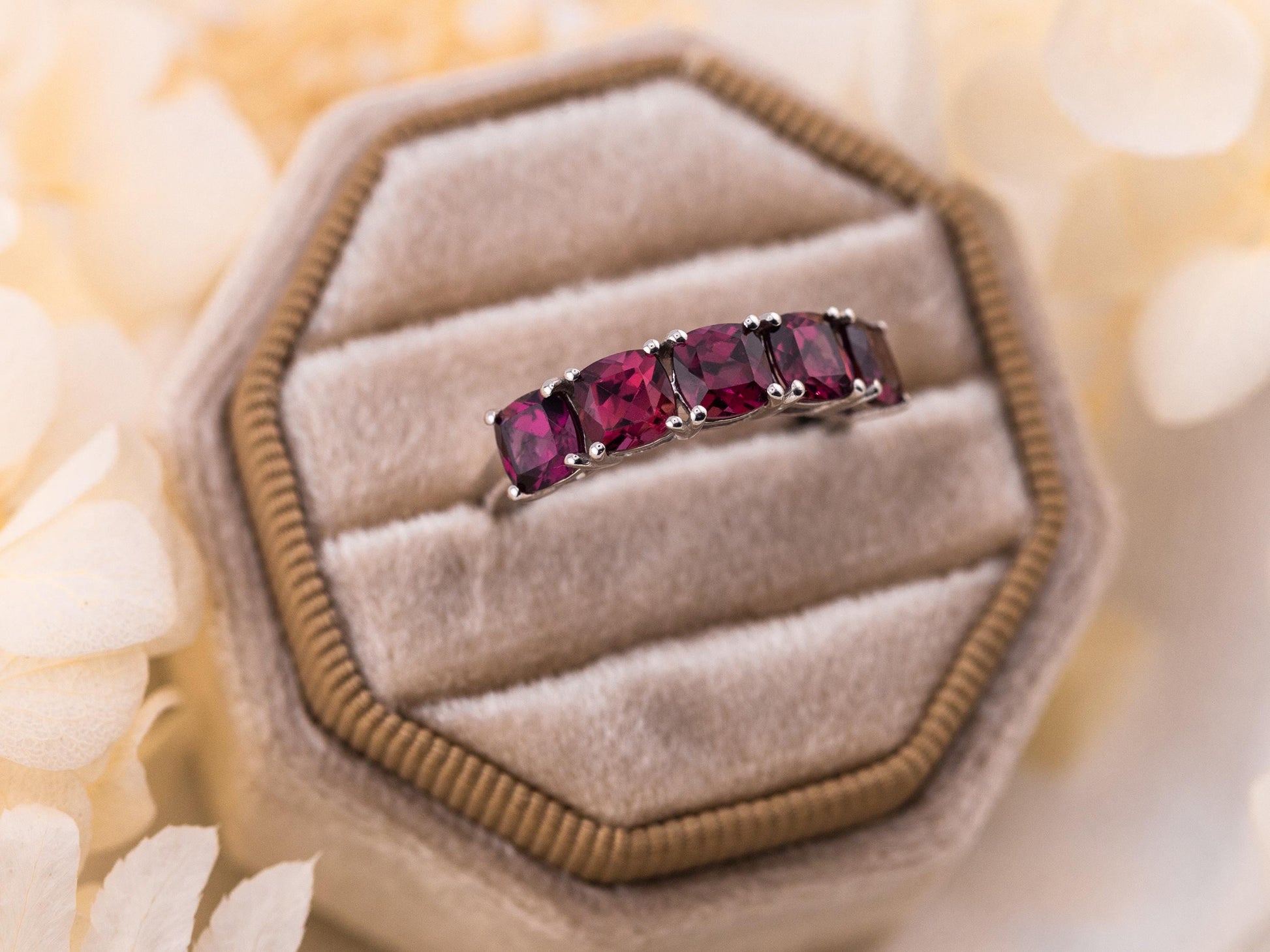 Tanzanian Wine Garnet ring solid sterling silver ring red wedding band